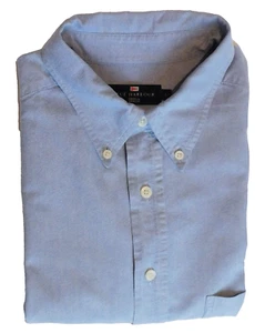Button down shirt L size M&S Blue Harbour Chest pocket Pure cotton ZD - Picture 1 of 3