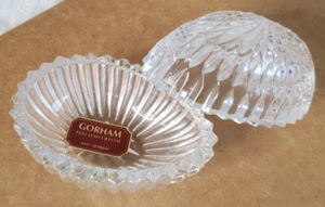 Plato de colección Gorham Chantilly plomo cristalino huevo de Pascua con tapa Alemania Occidental - Imagen 1 de 16