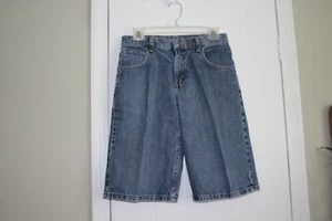 LEE BLUE JEANS SHORTS SIZE 16 REGULAR WITH WAIST ADJUSTABLE GARTER - Picture 1 of 6