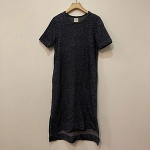 Elk Organic Midi Dress, Size 10, Hemp Cotton Stretch Blue Pockets - Picture 1 of 11
