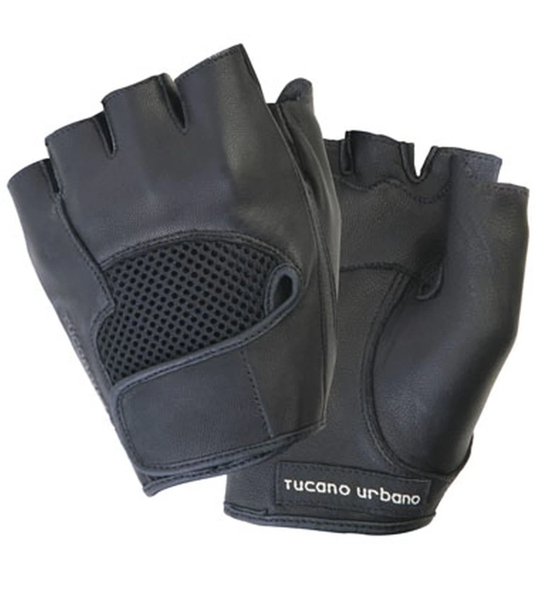 Gants Sans Doigts Homme - Cuir Et Maille - Pour Moto, Vélo, Sport - Antidérapants, Ajustables