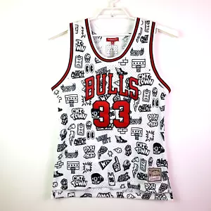 Mitchell & Ness HWC NBA Chicago Bulls Doodle 1997 #33 Pippen Womens Sz S Jersey - Picture 1 of 10