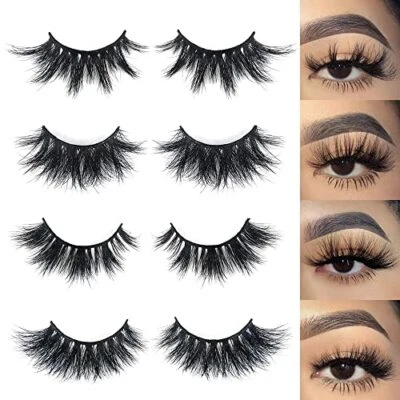  3D Mink Lashes, Mink Lashes, Real Mink Lashes, Dramatic 4Pairs/Mix1/18-20mm - Image 1 of 4