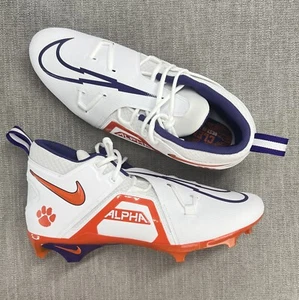Nike Alpha Menace Pro 3 Clemson Tigers Football Cleats Men’s Sz 15 DH3355-112 - Picture 1 of 8