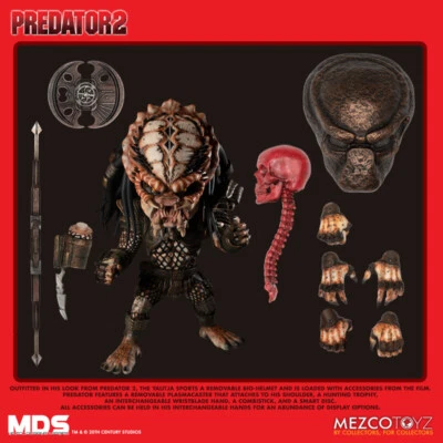 Figura de acción coleccionable Mezco Designer Series Deluxe Predator 2 City Hunter Foto 1 de 4