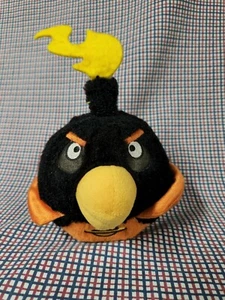 Angry Birds Space Black Bomb Bird Plush 2012 Commonwealth 6" *NO SOUND* - Picture 1 of 7