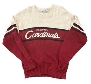 Phoenix Cardinals Sweater Cliff Engle Large Vintage Mens Red - Picture 1 of 5
