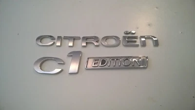 CITROEN C1 EDITION, 2014 YEAR REAR BOOT SILVER LETTERS - NEW SHAPE - Image 1 of 4