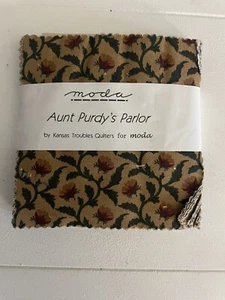 Cotton  Fabric Charm Pack “Aunt Purdy’s Parlor” By Kansas Troubles For Moda  40 - Picture 1 of 14