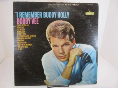 Bobby Vee "I Remember Buddy Holly" LP Record Ultrasonic Clean 1963 Liberty VG - Image 1 of 4