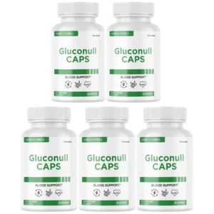 Gluconull Caps Gluco Null for Blood Sugar & Pressure Support - 5 Bottles - Picture 1 of 5