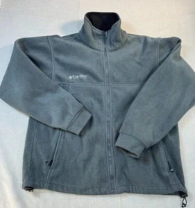 Chaqueta Columbia Core Pequeña Para Hombre Cremallera Completa Gris Polar Bolsillos Simulados - Imagen 1 de 12