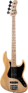 BASSE ELECTRIQUE TYPE JB VINTAGE CORPS LEGER NATUREL TOUCHE ERABLE EKO JB401-NAT - Foto 1 di 4