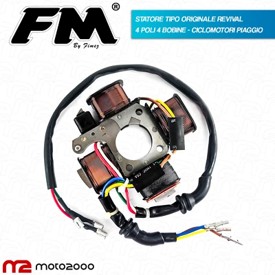 REVIVAL STATORE ELETTRONICO 4 POLI 4 BOBINE MOTORE PER PIAGGIO 50 SI / BRAVO / GRILLO /