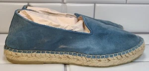 Free People Womens Slip On Patent Leather Espadrilles Denim Blue Size 36 - Picture 1 of 8