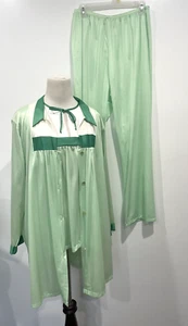 NWT Vtg Sears Women Lounge Wear 3 Piece Pajamas & Robe Set Sz L 38/40 60s 70s - Picture 1 of 13