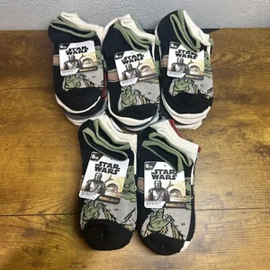 (Lot Of 6 - 30 Pairs) Star Wars Mandalorian Boys Low Cut Socks Sz M Shoe 9-2.5 - Picture 1 of 6