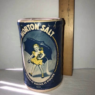 Vintage Empty 1980s Morton’s Salt Container 1 Of 4 Versions - Image 1 of 4