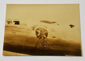 WWII WW2 Photo Photograph Nose Art Bomber Airplane Fighter The Pacific Pioneer - Picture 1 of 1