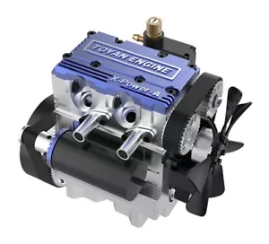 Toyan Motor X-POWER-A 2-Zylinder 4-Takt Nitro Motor Zum Selbermachen Kit Version Neu im Karton - Bild 1 von 8