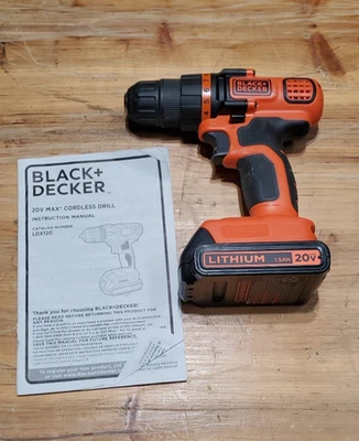 Taladro inalámbrico BLACK + DECKER LDX220 tipo 1 20V MAX 2 velocidades - SOLO HERRAMIENTA Foto 1 de 2