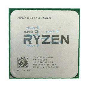 AMD Ryzen 5 1600X CPU Desktop Processor 3.60GHz 12-Thread 6-Cores 95W 16MB DDR4 - Picture 1 of 2