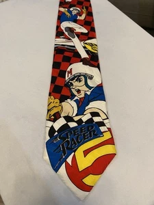 Corbata de anime Speed Racer 1994 vintage 100 % seda clásica 58”x 4” estilo RM - Imagen 1 de 9