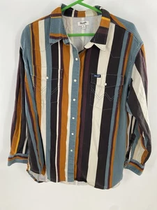 Wrangler Retro Western Snap Shirt Men’s XL Multicolor Stripe Cotton Long Sleeve - Picture 1 of 4