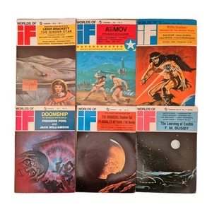 Worlds Of IF Science Fiction Magazine x 6 Issues Tandem VGC - Picture 1 of 12