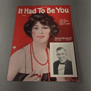 It Had To Be You di Gus Kahn & Isham Jones 1924 spartiti vintage - Foto 1 di 6