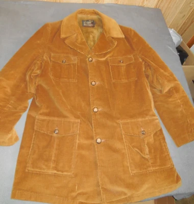 DE9 De Colección Sears Ropa Deportiva Chaqueta de Pana Para Hombre 46 Extra Alta 4 Botones Marrón Foto 1 de 4