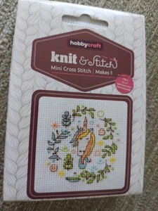 Hobby Craft Knit And Stitch Mini Cross Stitch - Picture 1 of 2