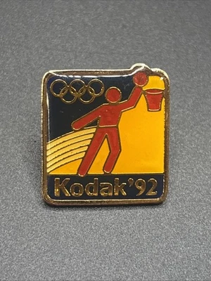 vintage 1992 "KODAK 92" BASKETBALL OLYMPICS PIN olympic games DREAM TEAM medal  - Image 1 of 4