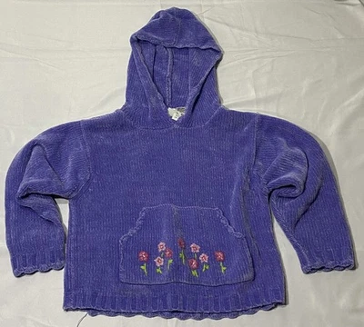 McKids Clothing Girls Hooded Sweater Size 4T Excellent Condition Purple SOFT - Image 1 of 4