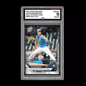 Tarjeta de llamada de novato clasificación 10 Jacob Misiorowski - 2025 TOPPS NOW #291 RC - Imagen 1 de 2