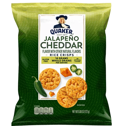 Patatas fritas de arroz con sabor a cheddar Quaker Jalapeño, 6,06 oz Foto 1 de 1