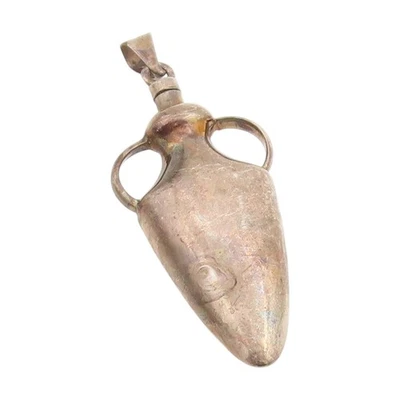 925 Sterling Silver Vintage Pendant MEXICO Perfume Bottle Amulet OPENS   PT25156 - Image 1 of 4