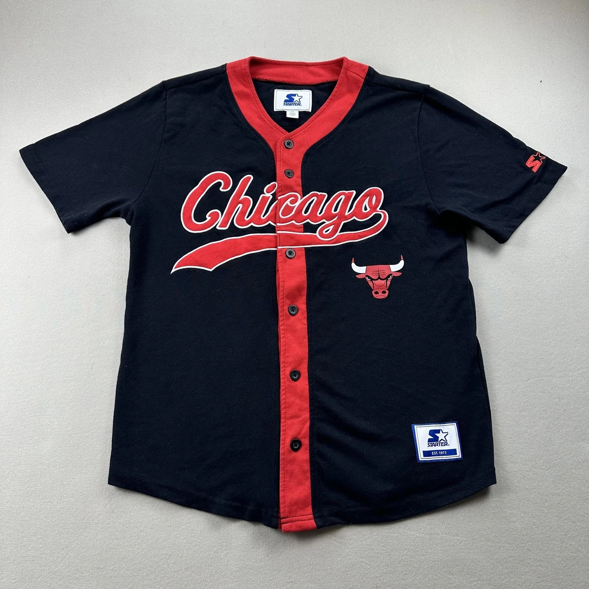 NBA シカゴ ブルズ スターター ベースボールシャツ　ユニフォームXL NBA シカゴ ブルズ スターター ベースボールシャツ ユニフォームXL NBA