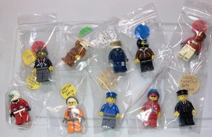 LEGO 10 City Town Airplane Helicopter Boat Police Arctic Pilot Minifigures - Picture 1 of 6