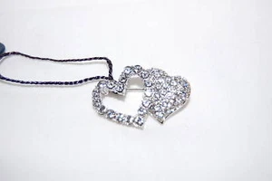 SWAROVSKI Double Heart Brooch 1510875 - Picture 1 of 3