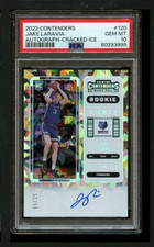 2022 Contenders Cracked Ice /25 JAKE LARAVIA PSA 10 Rookie Ticket Auto POP 1