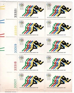US Stamp Scott #1462, 15c, Olympics, Running, Plate Block of 10, 5#, MNH - Picture 1 of 1