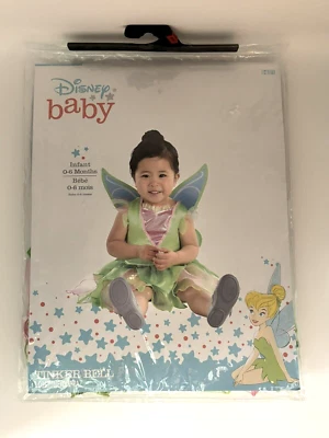 Disney Bebé Campanilla Disfraz Infantil Talla 0-6 Meses Vestido Alas, Nuevo, Auténtico Foto 1 de 3