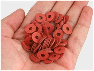20-100Pcs Red Insulating Fiber Washer Standard Metric Flat Washers M3 5 6 NEW - Picture 1 of 7