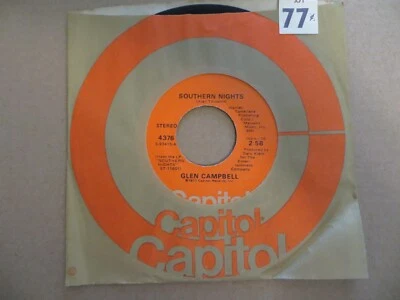 Glen Campbell – Southern Nights - 1977 - Capitol 4376 7" Single VG+/Generic Foto 1 de 4