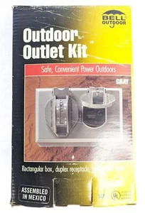 Bell Outdoor Outlet Kit 5839 Rectangular Duplex Receptacle Box, Gasket & Cover - Picture 1 of 2