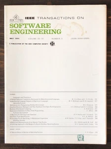 1984 IEEE Transactions on Software Engineering Magazine - Lot of 1 (May) - Picture 1 of 2
