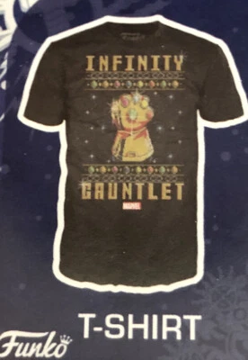 Funko Pop! Camiseta Marvel Holiday Camisetas Mediana Infinity Gauntlet Navidad Camisa Foto 1 de 3