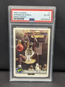 Shaquille O'Neal 1992 Classic Draft Picks #1 PSA Graded LSU - Picture 1 of 2