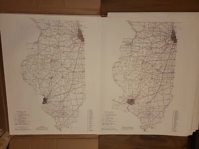 U S Geological Survey State Transportation Zone edición mapa conjunto ferrocarril 81 piezas. Foto 1 de 4